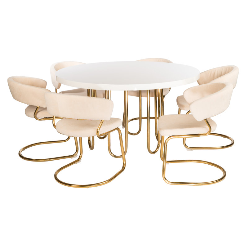 Mercer41 Willow Gold Base Dining Table & Reviews Wayfair